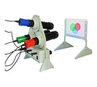 3-Color Light Source Demonstrator, Light's Three Primary Color Synthesis Experiment Device, Light Source Direction & Intensity Adjustable, for Physics Teaching and Learning Aid