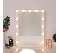 3 Color Lighted Hollywood Vanity Makeup Mirror The hot sale White One Size