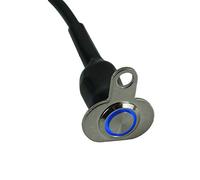 3 Color Lights Motorcycle Switch ON-OFF Handlebar Adjustable Mount Waterproof Switches Button DC12V Headlight Motorbike Switches(Blue Light)