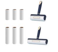 3-Color Reusable Lint Roller Set for Home & Clothes - 24cm & 16cm Handles with 6 Refill Rolls (360 Sheets) | Pet Hair, Fabric, Sofa Cleaning Tool