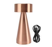 3 Color Stepless Dimming Table Lamp with Touch Sensor, Anti Slip Base Night Light, Exquisite Appearance Portable LED Table Lamp Rechargeable for Bedside Table (Rose Gold)