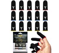 3 Colors 15 Pack E-Sports Light Model Gaming Finger Sleeves, 0.15mm Superconducting Nanofibers, Smooth Feel, Anti-Sweat, Extremely Thin, Fit All Touchscreen Devices