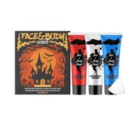 3 Colors Face Body Paint Set,Water Based Washable Cream Face Painting Kit for Halloween,Cosplay Makeup Stage Performance Red White and Blue Face Body Paint Kit