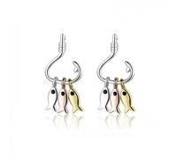 3 Colors Fish Hook Dangle Earrings for Women Fishing Pendientes Jewelry