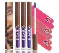 3 Colors Lip Stain Peel Off Set,Lip Tint Easy Peel & Reveal Tattoo Magic Color,Matte Finish Natural Lip Stain Peel Off,Waterproof Long Lasting Highly Pigmented Peel Off Lipstick Lip Gloss Set