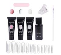 3 Colors Nail - Long Lasting Extension, Long Lasting Gel for UV LED Manicure | Nail Forms Kit for Salon Studio Home Professional Beginners Mad