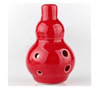 3 Colors Ocarina 6 Hole Ocarina Alto C Tone Beginner Ocarina Teaching Ceramic Pendant (Color : Crimson)