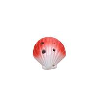 3 Colors Ocarina 6 Hole Ocarina Alto C Tone Beginner Ocarina Teaching Ceramic Pendant (Color : Crimson)