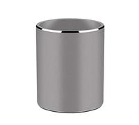 3 Colors Pencil Cup Holder Pen Pot Makeup Brushes Holder Desk Stationery Organizer Office Tidy Container Aluminum Alloy Desk Pen Pencil Storage Black/Silver/Gray