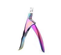 3 Colors U Word Cutting Nail Art Clippers French False Nail Tips Edge Cutters Stainless Steel Trimmers DIY Manicure Tool(Colorful)