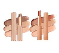 3 Colour Cream Eyeshadow Sticks, Tri-Colour Angled Twist-Up, 2-Pack | Pearlescent And Shimmering Finishes, Warm Neutral And Soft Rose Tones, For Daily Wear, Weddings, Travel And Touch-Ups