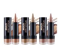 3 Colours Gradient Eyeshadow & Eyeliner Stick Set,Shimmer Gold Creamy Waterproof Eyeliner Pencil,Smooth Nude Eye-liner Pencil for Lasting Easy Blend Makeup,Smudge-Resistant Long-Wearing Eye Makeup