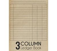 3 Column Ledger Book: Large Accounting Log Book for Bookkeeping | Financial Record Journal with Three Column