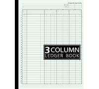 3 Column Ledger Book: Simple Three Column for Bookkeeping and Accounting | Large Log Book for Small Business and Personal Use: Aqua Squeeze Cover