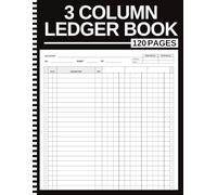 3 Column Ledger Book: Traditional Columnar Accounting Pad with Numbered Lines, Chart of Accounts and Trial Balance | Bookkeeping for Small Business & Personal Use | 8.5 x 11 | 120 Pages