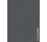 3 Column Log Book: A4 Vocabulary Notebook, Ledger Book, Bookkeeping Log Book, 8.5x11, Black, Wide Ruled