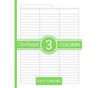 3 Column Log Book Three Column Log Book For For Finances Statistics Inventory Book-keeping Household chores: Three Column Log Book Customizable For Multipurpose for Home Office Budget