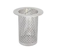 3" Commercial Floor Drain Strainer, 4" Tall, Perforated Stainless Steel