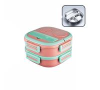 3. Compact Multi Compartment Food Container with Locking Lid - Ideal for Office Lunches Snacks and On-The-Go Student Lunch Box
