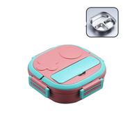 3. Compact Multi Compartment Food Container with Locking Lid - Ideal for Office Lunches Snacks and On-The-Go Student Lunch Box