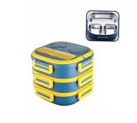 3. Compact Multi Compartment Food Container with Locking Lid - Ideal for Office Lunches Snacks and On-The-Go Student Lunch Box