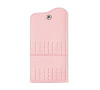 3. Compact Nails Technician Case Snap-Shut Closure 20 Individual Slots PU Leather Travel-Friendly Drill Bit Carrier Multi Compartment Nail Drill Bit Pouch PU