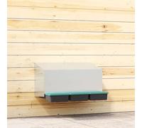 3 Compartment Chicken Nesting Box, Wall-Mounted Galvanized Steel Hen Laying Station, Easy Roll-Out Egg Collection for Poultry Coop