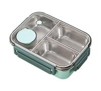 3 Compartment Lunch Boxes, Metal Lunch Containers, Stainless Steel Lunches Box, Divided Meal Prep Containers for School Work and Travel