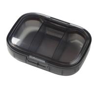 3 Compartment Pill Box - Moisture Proof 7 x 5 x 2.6 cm, Travel Organizer for Pocket Purse, Portable Container for Daily Medicine, Fish Oil and Co