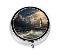 3 Compartment Pill Box Round Metal Pill Box Handbag Pocket Pill Box Portable Metal Pill Box for Medicine Vitamin Fish Oil Unique Gift