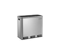 3-Compartment Soft-Close Pedal Recycling Bin, 54L Capacity