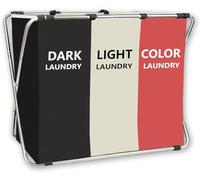 3 Compartments Laundry Basket, 180L Large Laundry Hamper featuring Removable Bags; 3-Section Laundry Sorter;Premium Collapsible Laundry Basket (Red)
