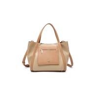 3 Compartments Zipped Pouch Cross Body Bag JFY Beige One Size