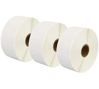 3 Compatible Rolls 38mm x 25mm White Direct Thermal Labels for Zebra GK420d GK420t GC420d GX420d GX420t GC420t GX430t GT800 LP2844 TLP 2844 Citizen CL-S521 CL-S621 CL-S631 (2000 Labels per Roll)