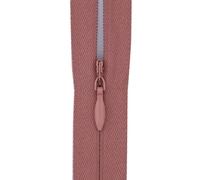 #3 Concealed Zip 14 inch (35cm) with Woven Tape for Dresses, Cushions & Pillows -Professional Hidden Nylon Zips for Sewing & Home Decor - Pack of 5 (Antique Rose Pink)