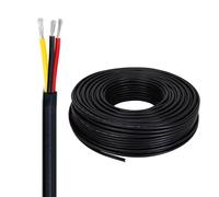 3-Conductor Unshielded Cable, 24~16 AWG, Tinned Copper,Flexible Control Wire For Internal Wiring, Automation Systems, And Electronic Equipment(100ft,24AWG-3C)