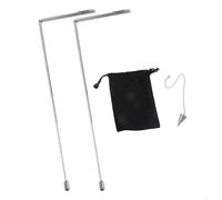 3 Copper Water Probe Rods with Pendulum for Treasure Hunting and Effective Dowsing, Comfortable Handle for Easy Use (Silver)