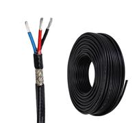 3 Core 0.5-2.5mm² Flexible Shielded Cable 100FT High Temperature Tinned Copper, Heat-Resistant And Flame Retardant For Industrial Wiring Automation(65ft,1mm2-3c)