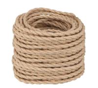 3 Core 10 Meters / 32.8FT Hemp Braided Cable, 3 Core Electrical Cable, 10mm Vintage Flex Twisted Fabric Electrical Wire for DIY Lamps Industrial Pendant Lights Lighting Appliances - Hemp Rope