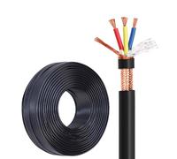 3 Core 12-22AWG High-Flex RVVP Shielded Wire, 0.3-2.5mm² Double-Jacket Drag Chain Cable Oxygen-free Copper Core, Inverter, CNC, Automation(32ft,20AWG)