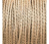3 Core Braided Flexible Fabric Wire Flex Cable Antique Twisted Cable 3 Conductor 16.4ft Braided Electrical Cord Flex Cord Italian Braided for DIY (Light Gold, 10 Meter / 32.8ft)