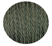 3 Core Braided Flexible Fabric Wire Flex Cable Antique Twisted Cable 3 Conductor 16.4ft Braided Electrical Cord Flex Cord Italian Braided for DIY (Army Green, 10 Meter / 32.8ft)