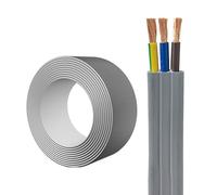 3 Core Flat Cable Oxygen Free Copper PVC Insulation Jacket -40℃ To 90℃ For Lift Gate And Industrial Equipment(50ft,3C-1.5mm2)