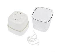3 Count Self Watering Pots with Visible Reservoir and Drainage Holes to Support Healthy Root Development and Growth (White)