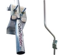 3’ Cranked ‘SWAN’ Neck Pole/Mast & Wall Clamp Facia Bracket - TV/Sky/Freesat Satellite/Aerial - OUTDOOR RATED Gutter/Loft/Attic/Caravan Mount Kit - Loops