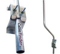3’ Cranked ‘SWAN’ Neck Pole/Mast & Wall Clamp Facia Bracket - TV/Sky/Freesat Satellite/Aerial - OUTDOOR RATED Gutter/Loft/Attic/Caravan Mount