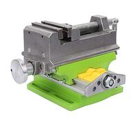3" Cross Sliding Drill Press Vise,Metal Milling Vice Flat Tongs 2 Way X-Y Bench Clamp