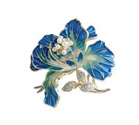 3. Cultural Floral Crystal Pin Sophisticated Rhinestone Badge Alloy Jewelry For Fashion Gifts & Daily Use Fashion Clothing Badge