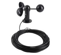 3 Cup Wind Anemometer ABS Wind Speed Detector with Cable