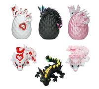 3 Cute Articulated Mini Dragons with Their Egg 3D Printed Fantasy World Decoration Pack Fidget Toy Unique Gift Idea Home Interior Decoration Bedroom Living Room Kawaii Kids